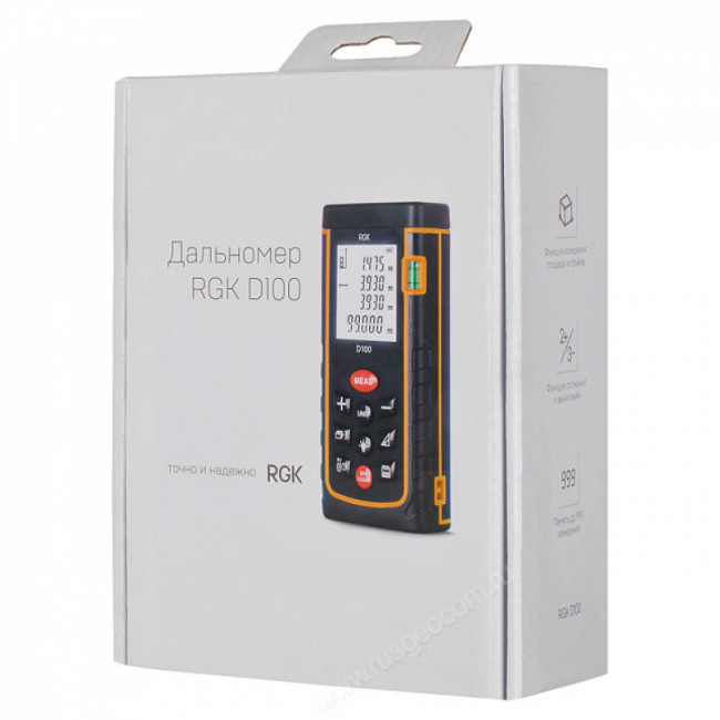 Лазерный дальномер RGK D100 (с поверкой) Лазерный дальномер RGK D100 (с поверкой)