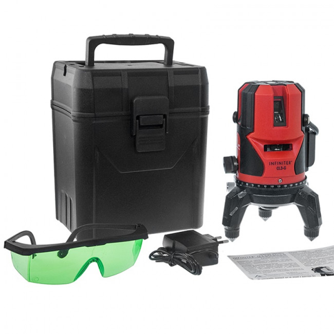Лазерный уровень Condtrol INFINITER CL3-G с зелёным лучом Лазерный уровень Condtrol INFINITER CL3-G с зелёным лучом
