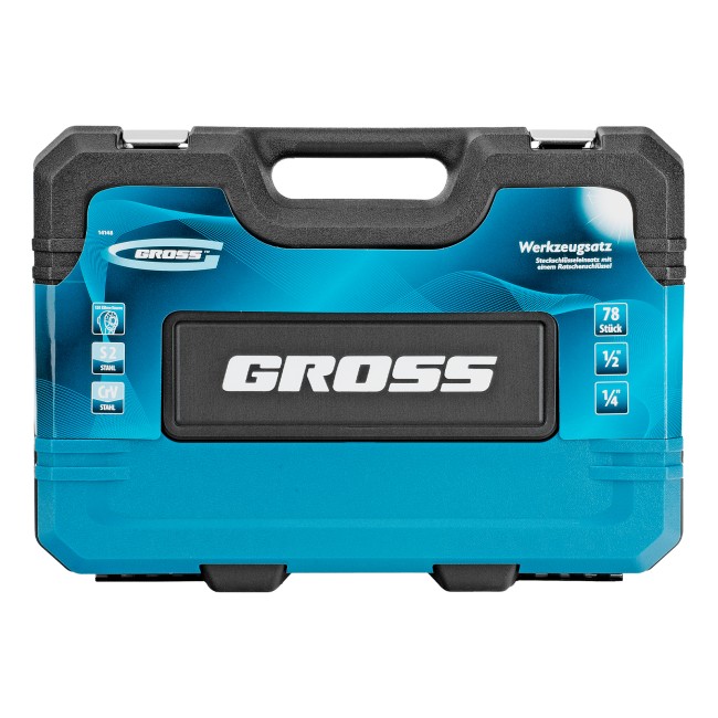 Набор инструментов 1/4", 1/2", CrV 78 предметов Gross