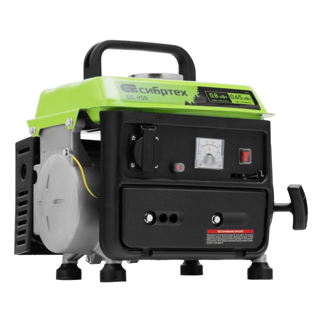 Генератор бензиновый БС-950, 0.8 кВт Сибртех Генератор бензиновый БС-950, 0.8 кВт Сибртех