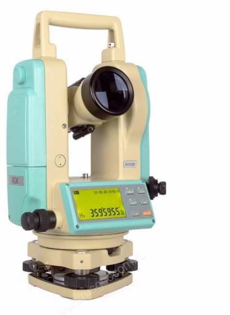 Комплект теодолит RGK T-02 (оптический отвес) штатив рейка - 3 в 1