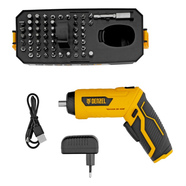 Отвертка аккумуляторная CSH-3.6, 54 биты Denzel