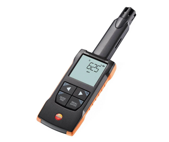 Цифровой прибор Testo 535 для измерения CO2 с подключением к приложению Цифровой прибор Testo 535 для измерения CO2 с подключением к приложению