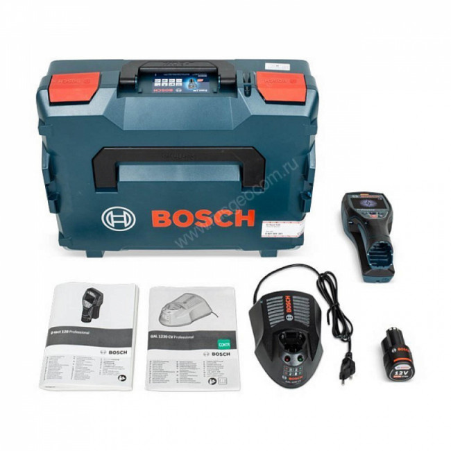 Детектор скрытой проводки и металла Bosch D-tect 120+12V+L-boxx (0.601.081.301) Детектор скрытой проводки и металла Bosch D-tect 120+12V+L-boxx (0.601.081.301)