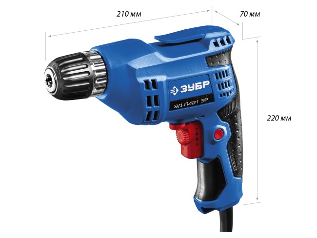 Дрель безударная ЗД-П421 ЭР ЗУБР