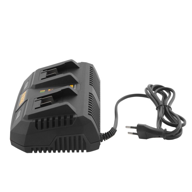 Устройство зарядное для аккумуляторов IBC-18-3.0-2, Li-Ion, 18В, 3.0 А, для двух батарей Denzel Устройство зарядное для аккумуляторов IBC-18-3.0-2, Li-Ion, 18В, 3.0 А, для двух батарей Denzel