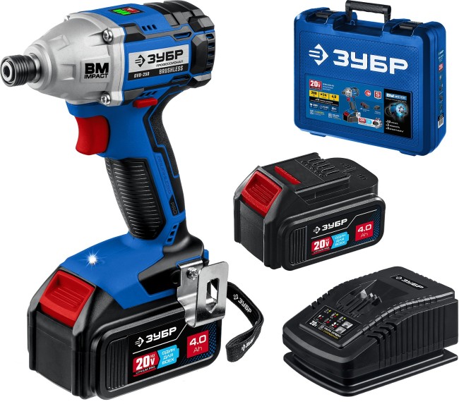 Винтоверт бесщеточный GVB-250-42 ЗУБР 2 АКБ Винтоверт бесщеточный GVB-250-42 ЗУБР 2 АКБ