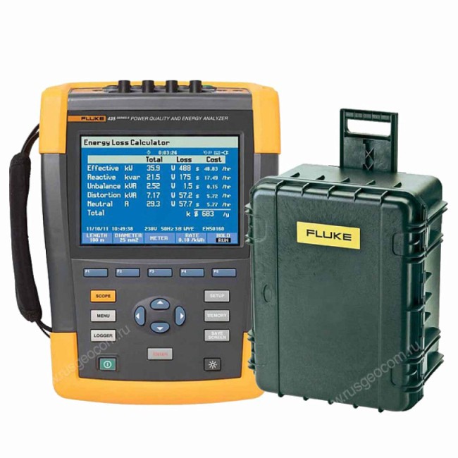 Комплект - анализатор энергии Fluke 435 II с кейсом Fluke C437-II Комплект - анализатор энергии Fluke 435 II с кейсом Fluke C437-II