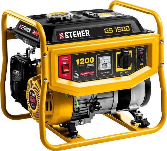 Бензиновый генератор бензиновый GS-1500 STEHER