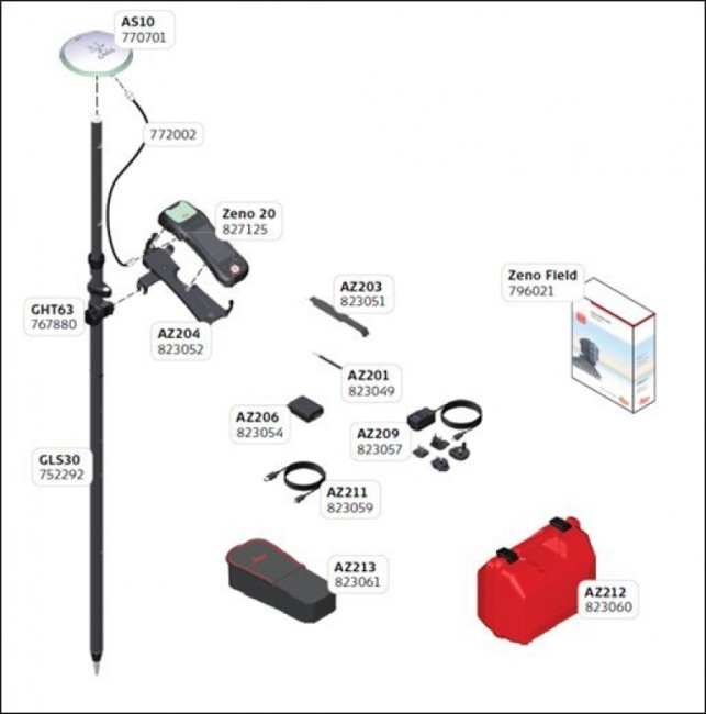 Комплект приемника Leica Zeno20 L2 Glonass Win